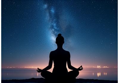 Γυναίκα διαλογίζεται με φόντο έναστρο ουρανό, συμβολίζοντας την κοινότητα