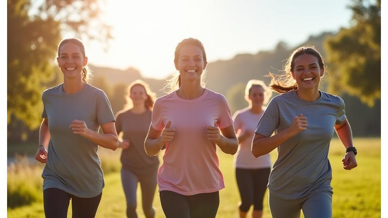 Ομάδα ανθρώπων που συνεργάζεται σε μια πρόκληση ευεξίας, πιθανώς σε υπαίθριο χώρο με τη φύση στο φόντο.