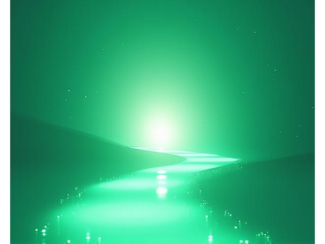 Ένα φωτεινό, ψηφιακό μονοπάτι που οδηγεί σε ένα ασφαλές προορισμό, συμβολίζοντας την ασφαλή πλοήγηση στους κανόνες χρήσης.