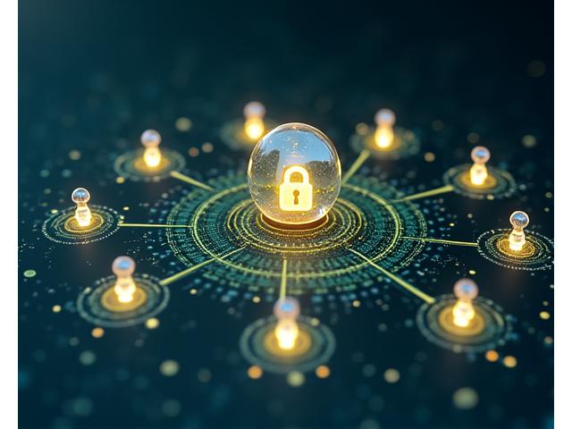 Γραφική απεικόνιση της ροής δεδομένων με εικονίδια GDPR, κλειδώματος και σύννεφου.